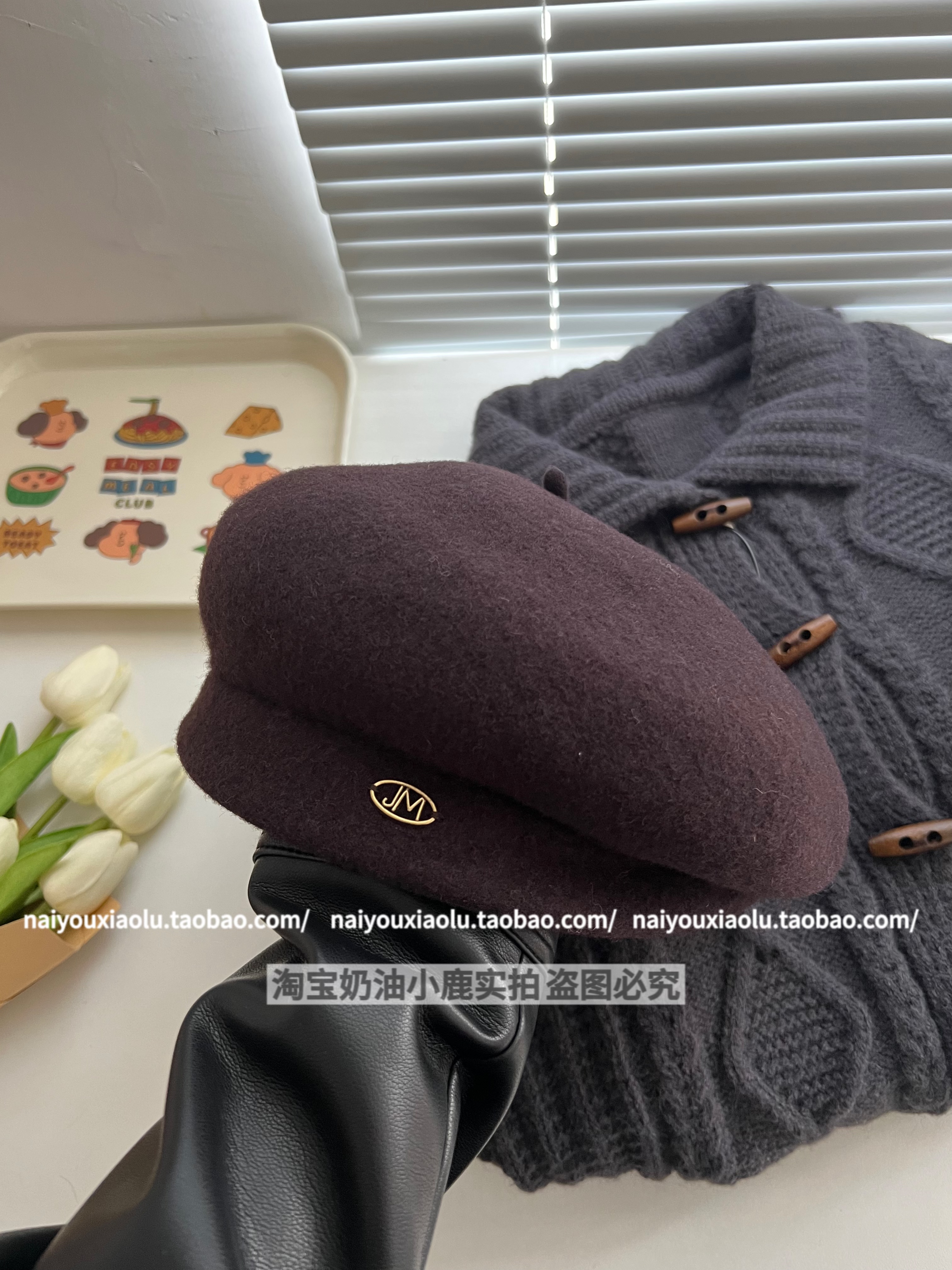 Autumn Winter Women's Australian Wool Beret - French Vintage Painter Hat, Flattering Face Shape, Trendy High-End Style Autumn Winter Women's Australian Wool Beret - French Vintage Painter Hat, Flattering Face Shape, Trendy High-End Style