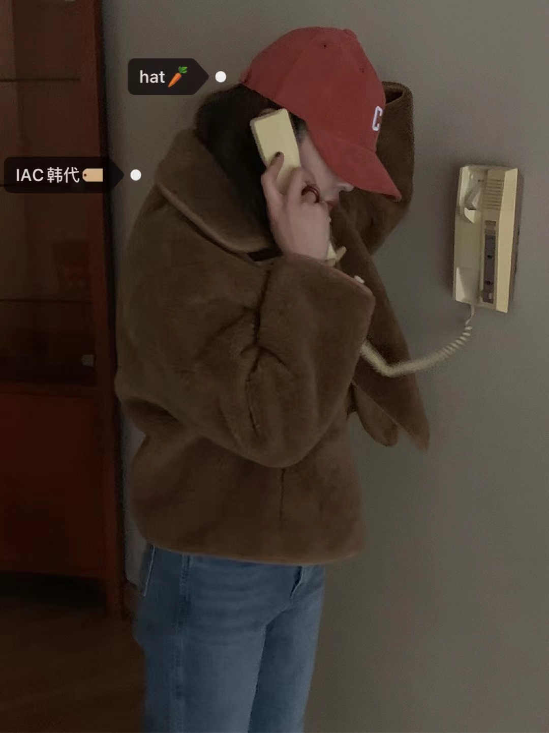 Baby Sauce Letter C 3D Embroidery Corduroy Duckbill Baseball Cap - Korean Style Autumn/Winter Edition Baby Sauce Letter C 3D Embroidery Corduroy Duckbill Baseball Cap - Korean Style Autumn/Winter Edition