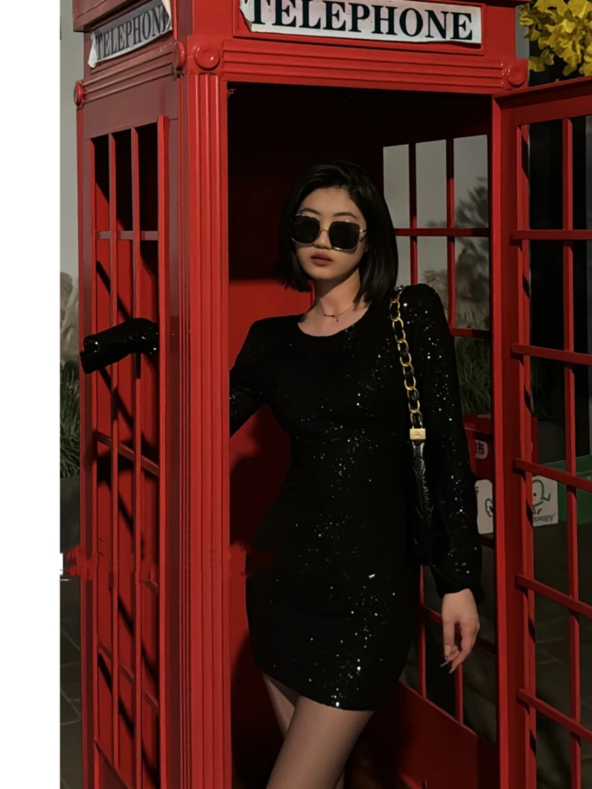 Backless Black Sequin Dress for Women - Bodycon Waist-Cinching Mini Dress, Spring Style, Sexy Party Wear