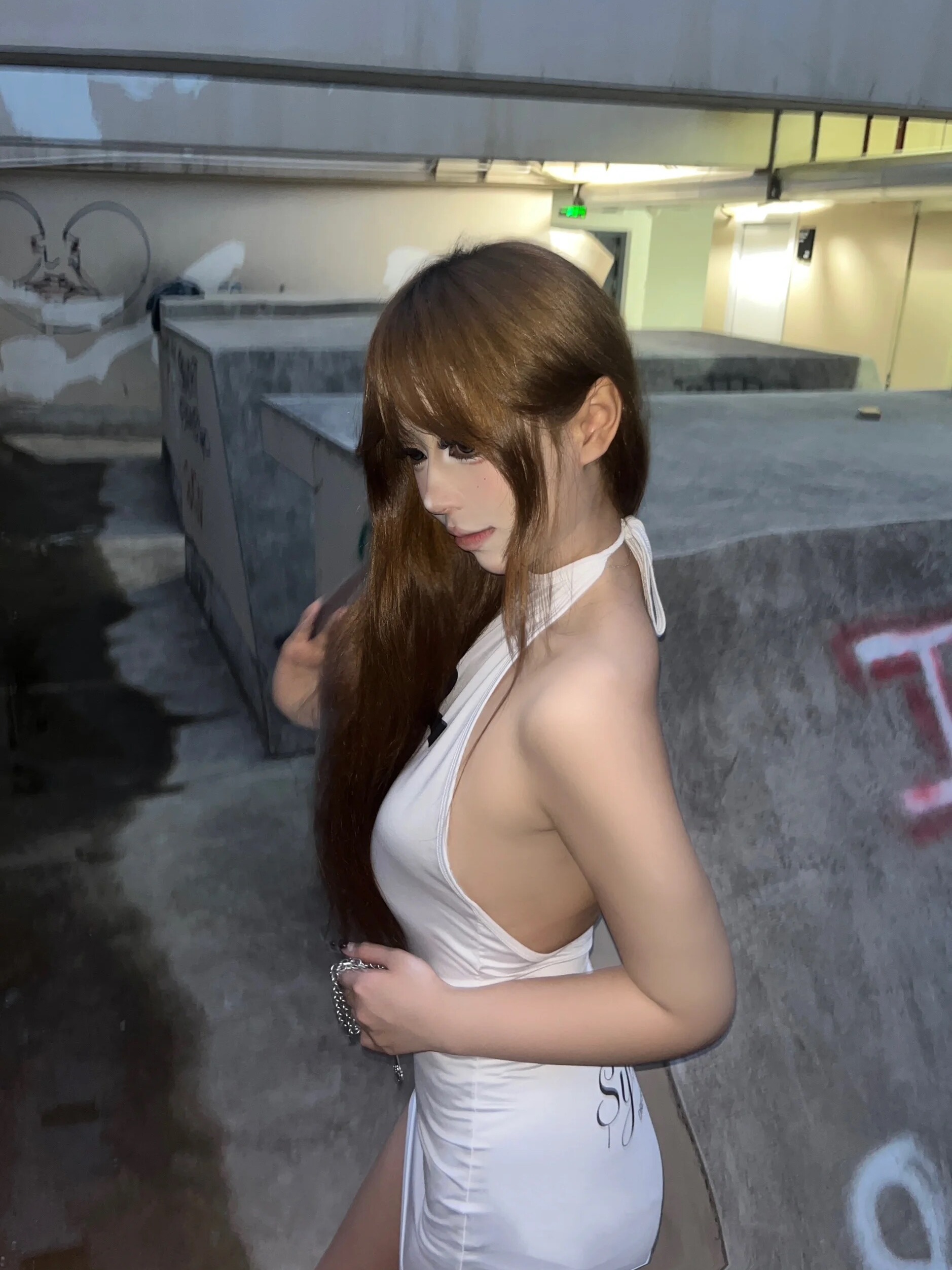 Backless Bodycon Mini Dress for Women - Halter Tie Strap, Printed Summer Dress in European American Instagram Style Backless Bodycon Mini Dress for Women - Halter Tie Strap, Printed Summer Dress in European American Instagram Style