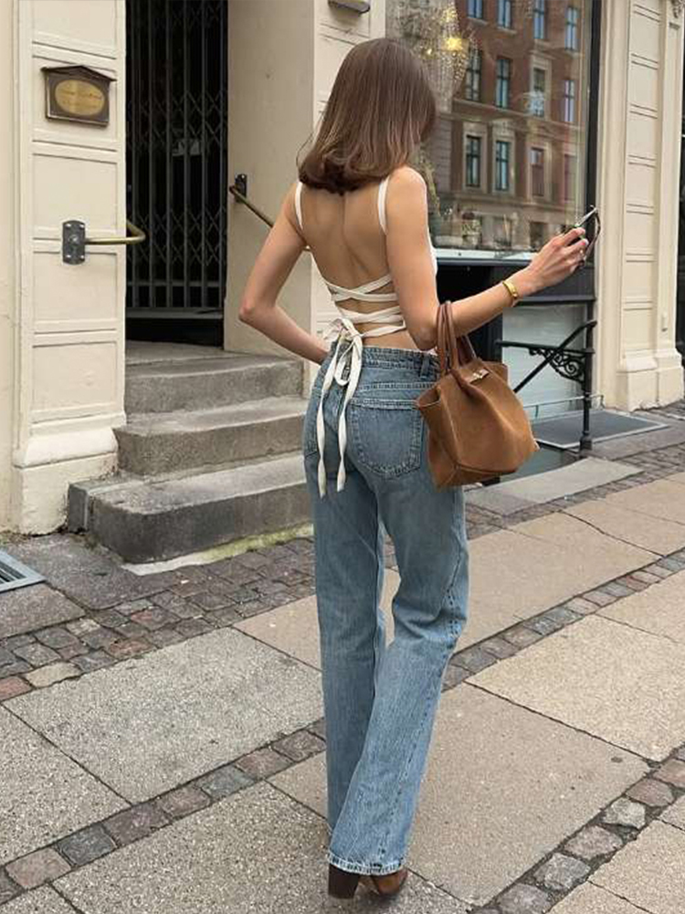 Backless Slim Fit Camisole Top for Women - Instagram Street Style, Sexy & Trendy Fashion Backless Slim Fit Camisole Top for Women - Instagram Street Style, Sexy & Trendy Fashion