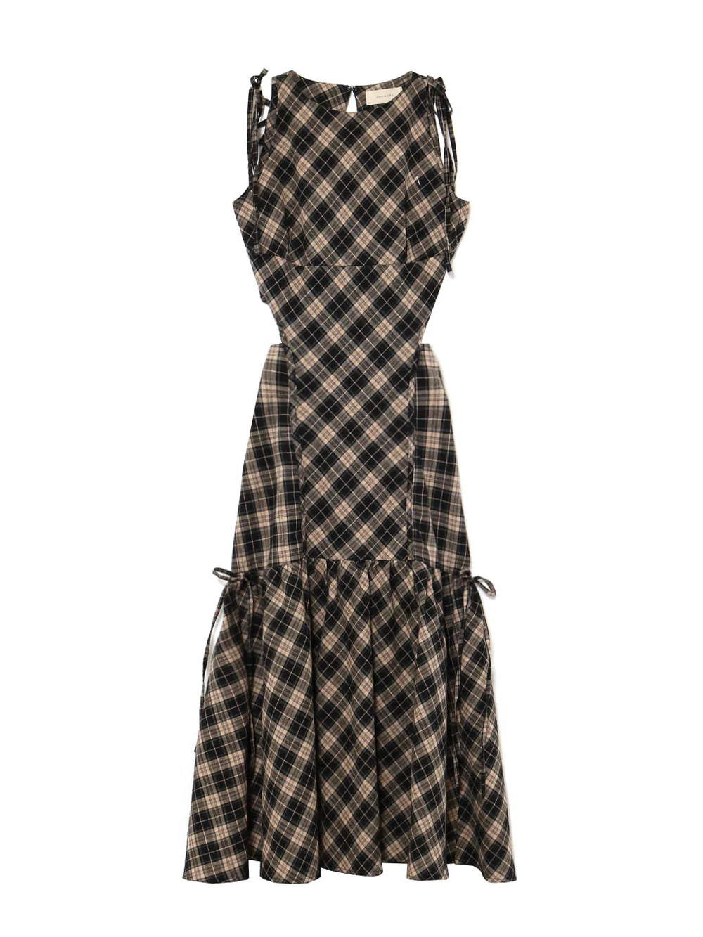 Backless Waist-Cinching Sleeveless Plaid Slip Dress with Mermaid Skirt - Japanese Niche Design, Sweet Aesthetic Backless Waist-Cinching Sleeveless Plaid Slip Dress with Mermaid Skirt - Japanese Niche Design, Sweet Aesthetic