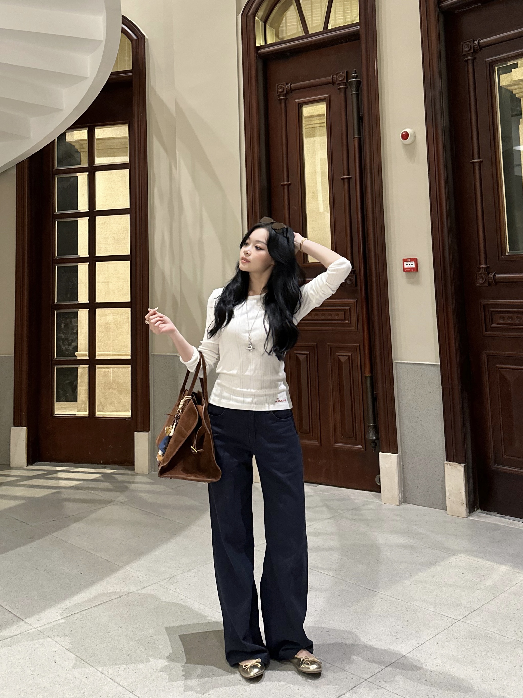 Baggy Work Pants for Women | 100% Cotton Straight-Leg Wide-Leg Trousers | Flattering Fit in Two Colors | Y2K Style