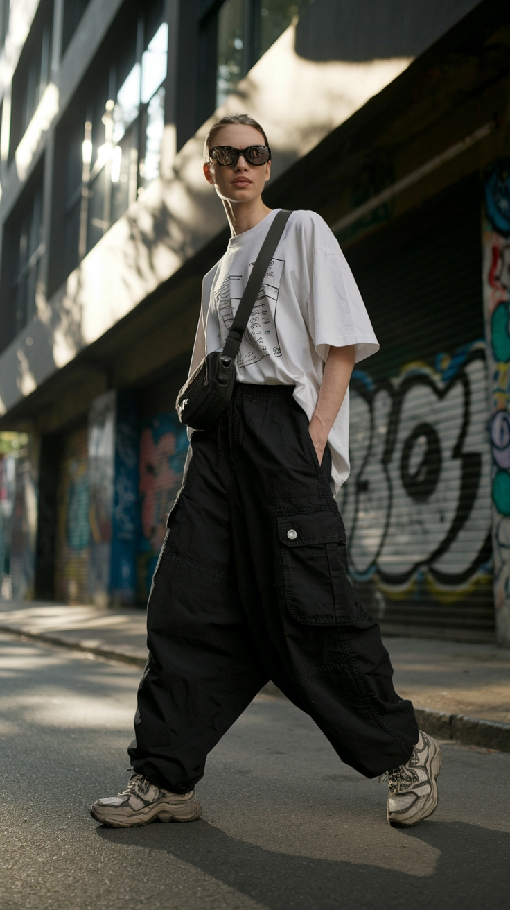 Baggy Black Cargo Pants Outfit: Effortless Style Tips outfit idea