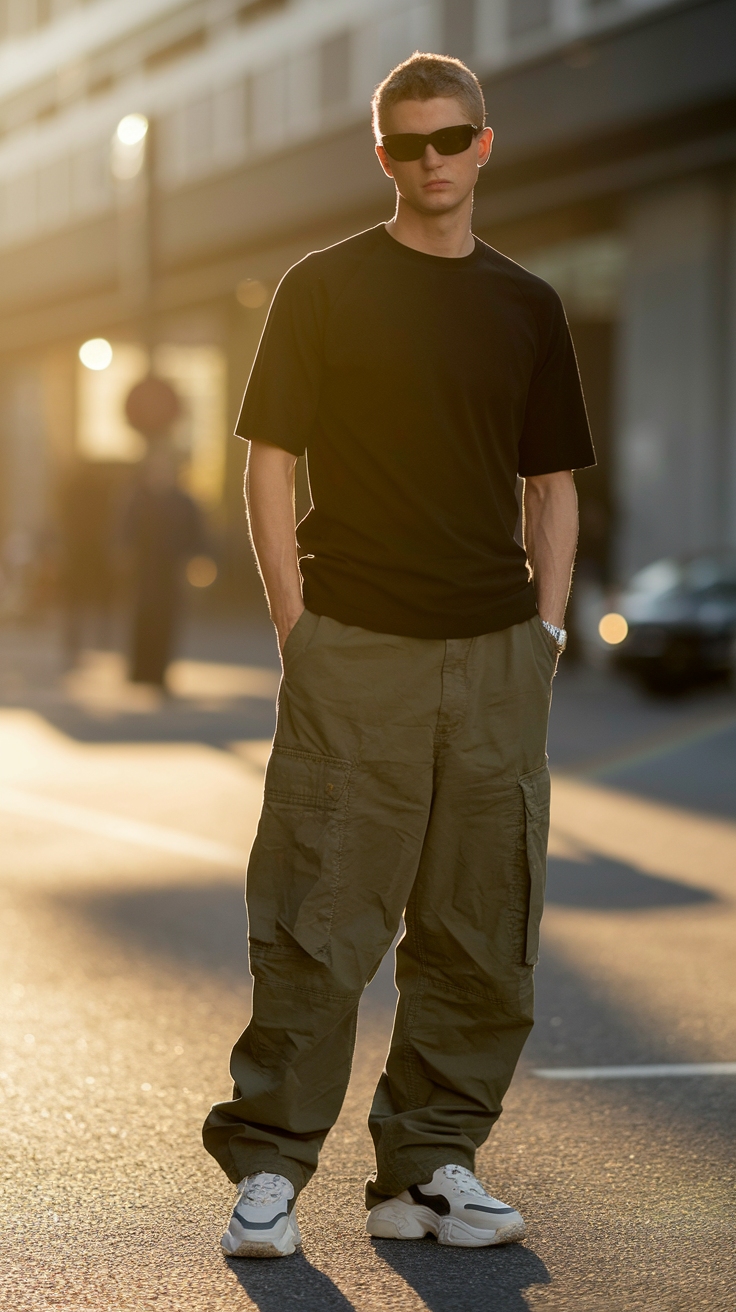 Baggy Cargo Pants Men: The Must-Have Trend This Season outfit idea