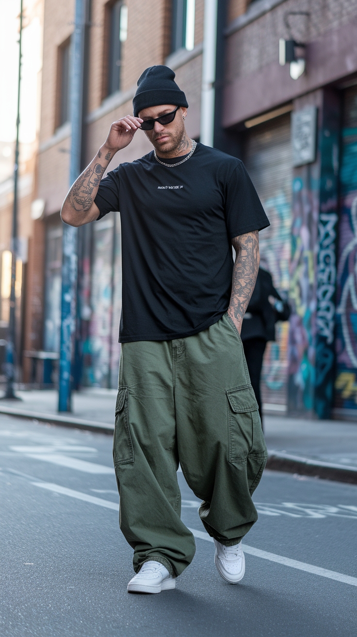 Baggy Cargo Pants Outfit Men: Casual Yet Fashionable outfit idea