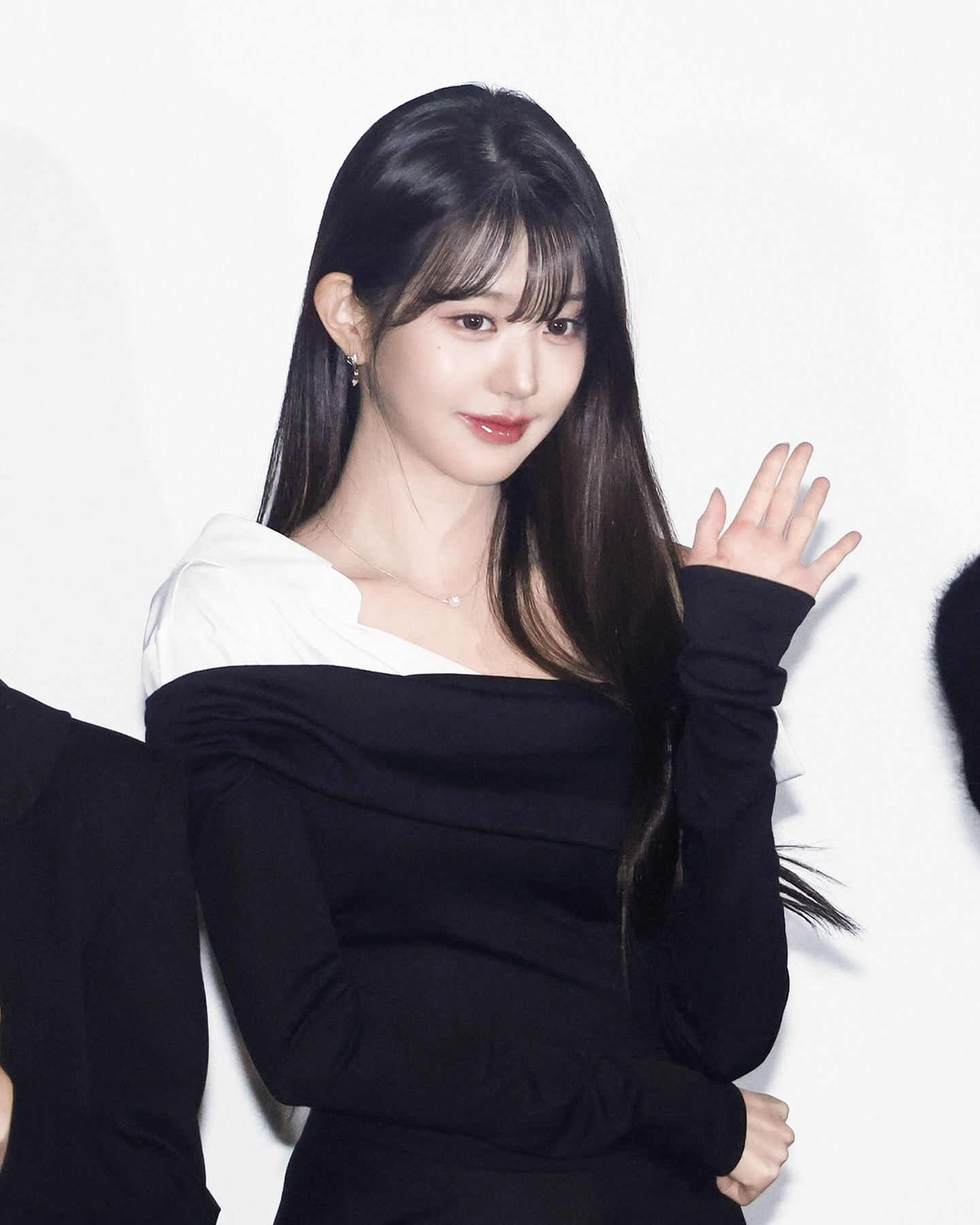 Ballet-Inspired Layered Off-Shoulder Long Sleeve Shirt in Zhang Yuanying Style - Chic Niche Fashion for Y2K and Korean Style Lovers Ballet-Inspired Layered Off-Shoulder Long Sleeve Shirt in Zhang Yuanying Style - Chic Niche Fashion for Y2K and Korean Style Lovers