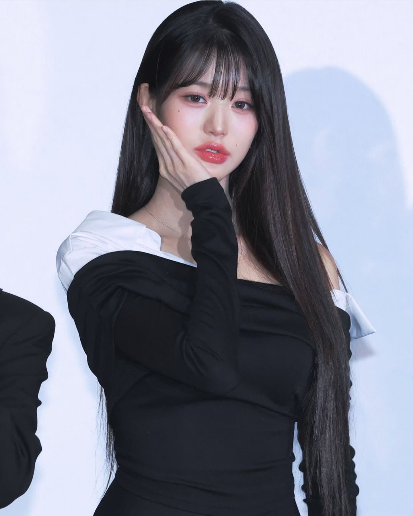 Ballet-Inspired Layered Off-Shoulder Long Sleeve Shirt in Zhang Yuanying Style - Chic Niche Fashion for Y2K and Korean Style Lovers Ballet-Inspired Layered Off-Shoulder Long Sleeve Shirt in Zhang Yuanying Style - Chic Niche Fashion for Y2K and Korean Style Lovers