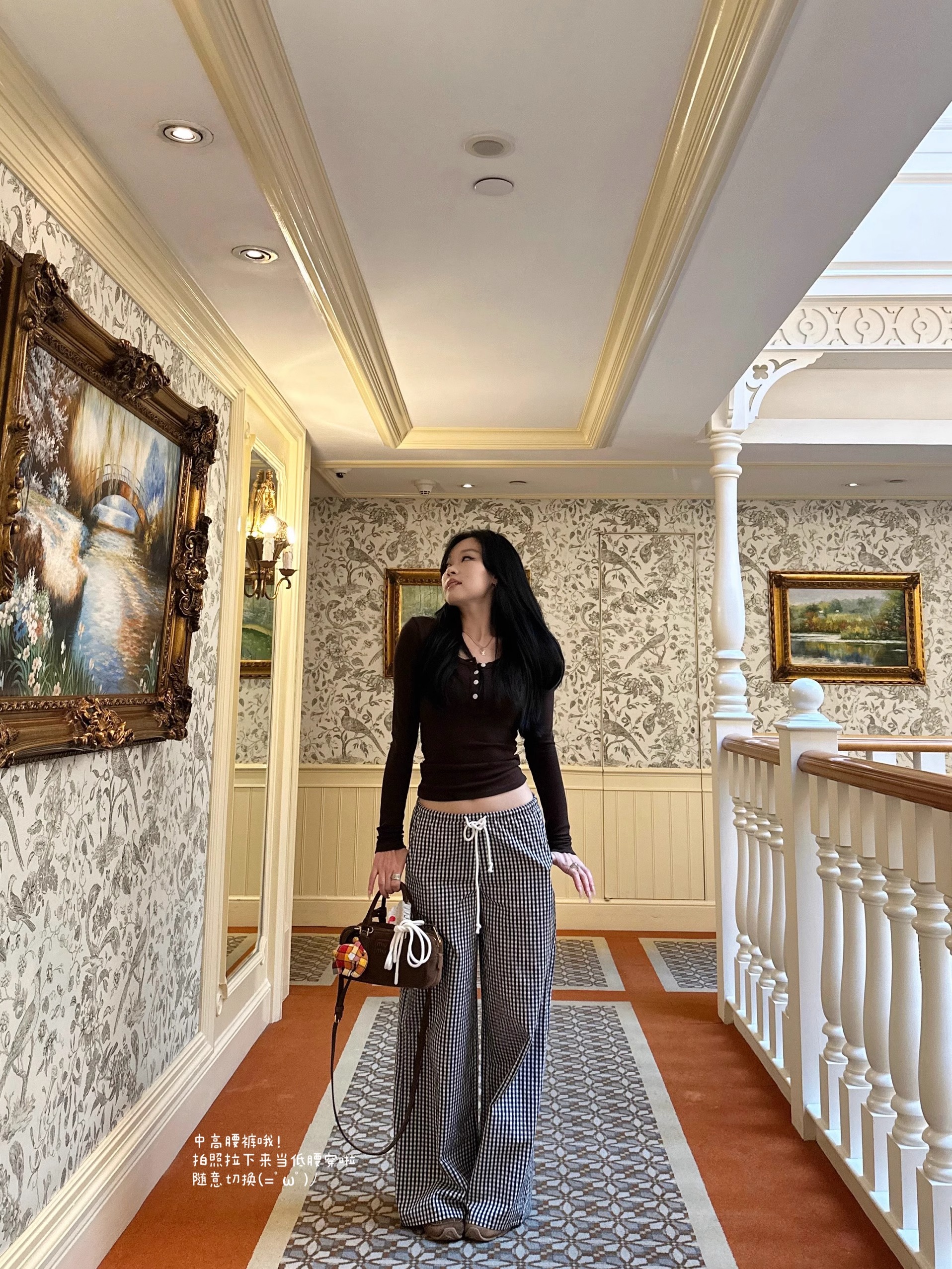 Black and White Checkered Long Pants & Shorts - Rustic Cute Style, 100% Organic Cotton, Fairy Tale Inspired, Eco-Friendly Fashion