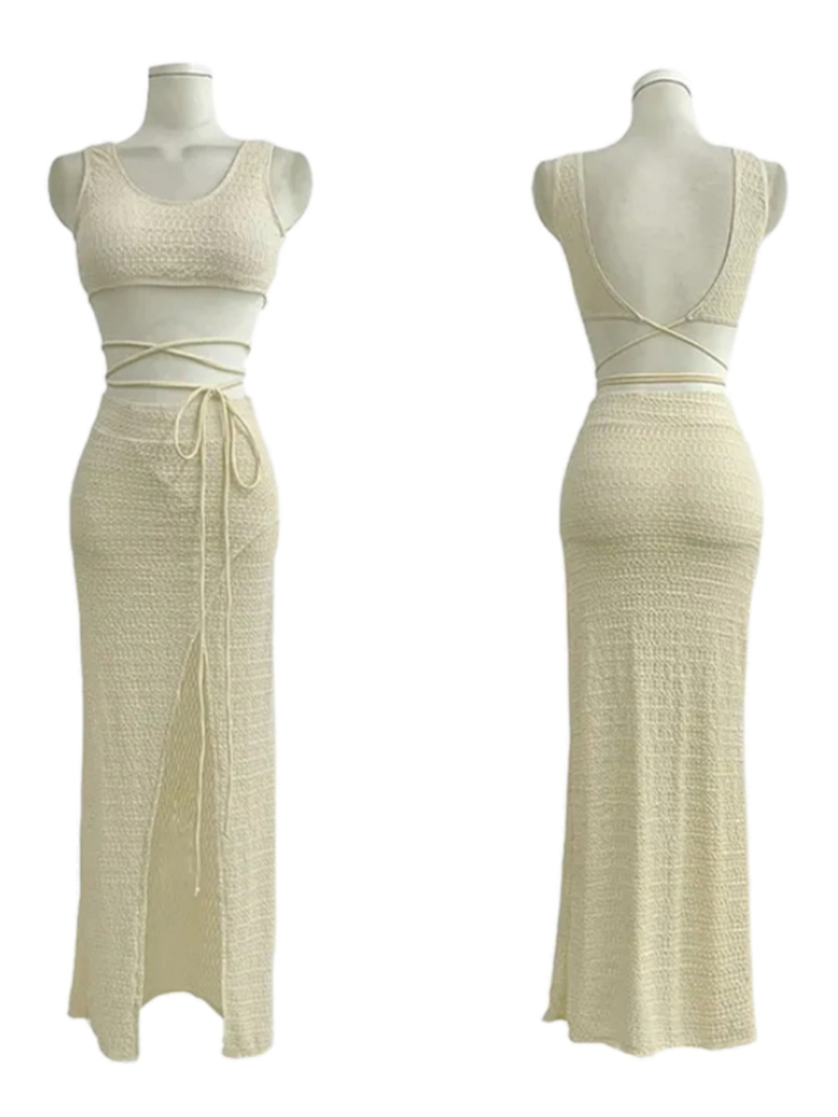 Black Body-Shaping Split Long Skirt Bikini Three-Piece Set for Women - Sexy Small Bust Gathering Swimsuit for Hot Spring and Beach Black Body-Shaping Split Long Skirt Bikini Three-Piece Set for Women - Sexy Small Bust Gathering Swimsuit for Hot Spring and Beach