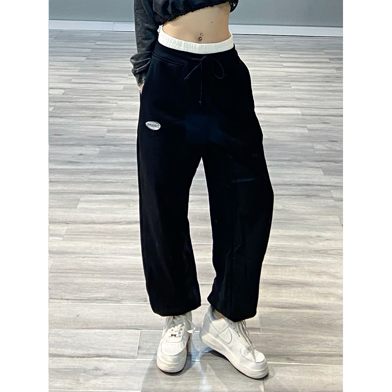 Black Casual Long Pants for Women - High Street Hip-Hop Jogger Pants for Street Dance & Jazz Dance - Trendy Sports Bottoms Black Casual Long Pants for Women - High Street Hip-Hop Jogger Pants for Street Dance & Jazz Dance - Trendy Sports Bottoms