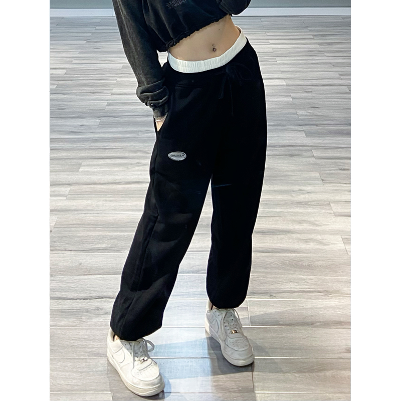 Black Casual Long Pants for Women - High Street Hip-Hop Jogger Pants for Street Dance & Jazz Dance - Trendy Sports Bottoms Black Casual Long Pants for Women - High Street Hip-Hop Jogger Pants for Street Dance & Jazz Dance - Trendy Sports Bottoms