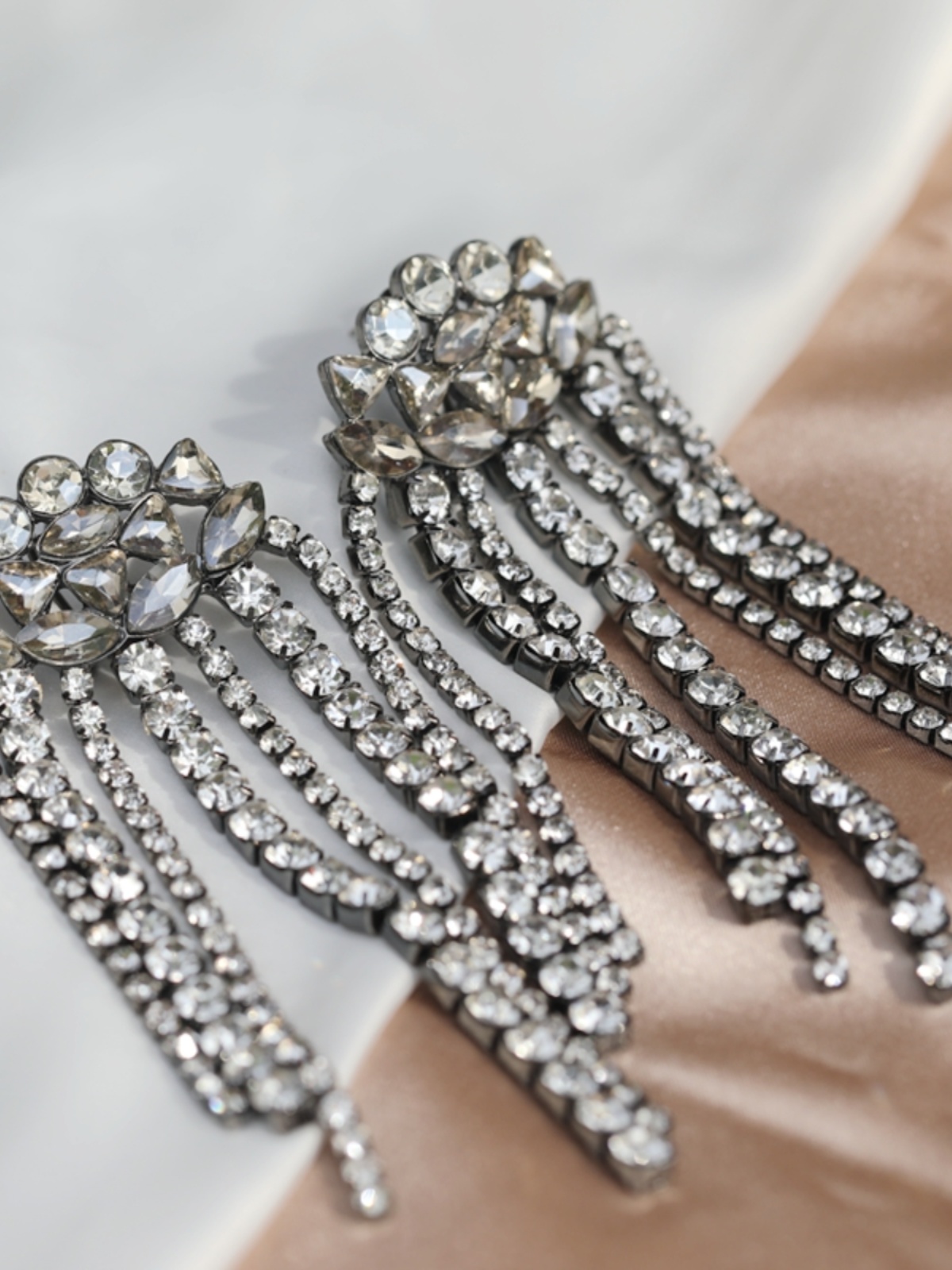 Black Gemstone Chain Tassel Earrings - Luxury Zircon Drop Earrings - Trendy Dominant Ear Accessories for Elegant Style Black Gemstone Chain Tassel Earrings - Luxury Zircon Drop Earrings - Trendy Dominant Ear Accessories for Elegant Style