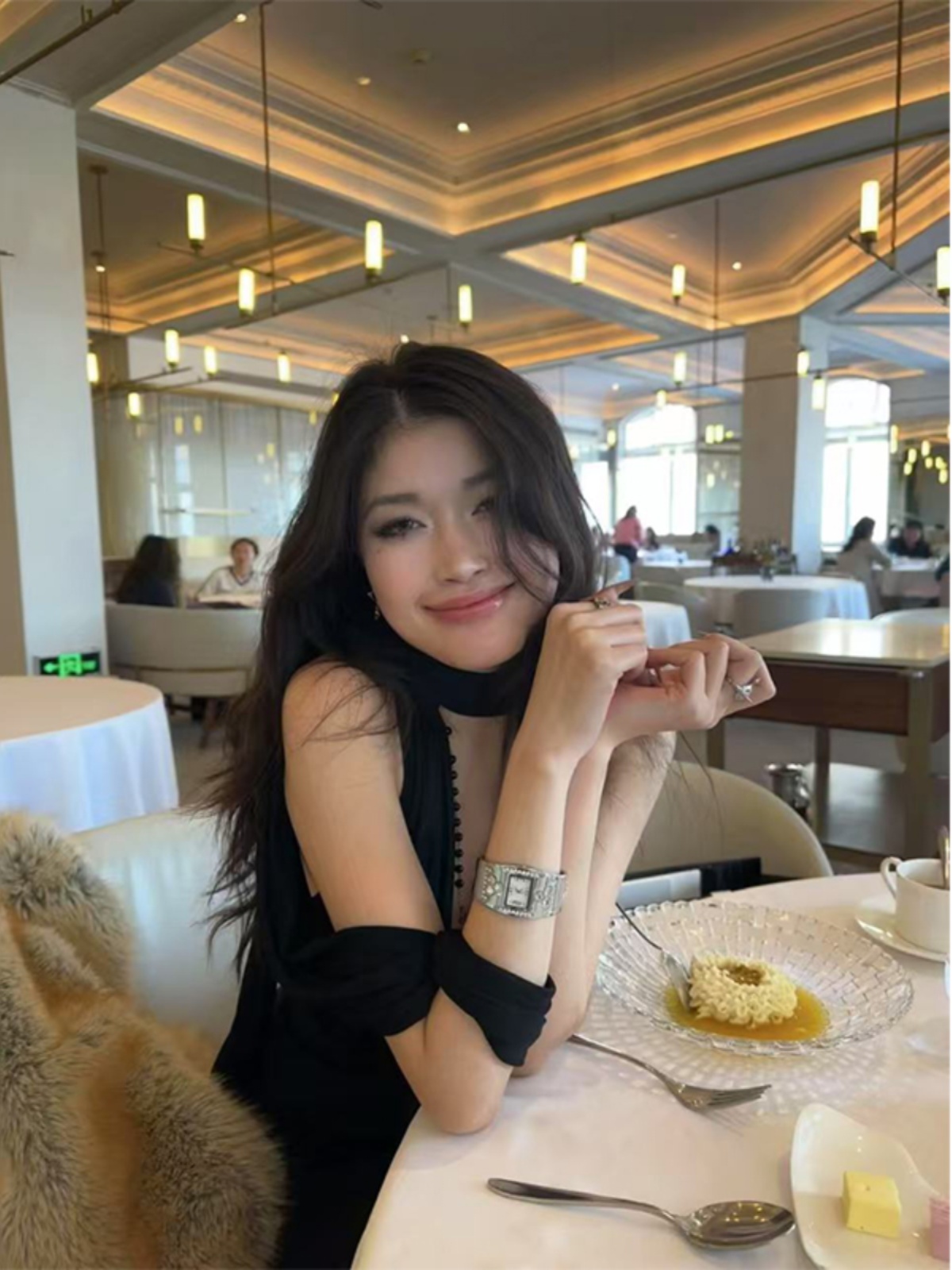 Black Halter Long Dress with Flowing Ribbons, Hollow Design & Versatile Styles - French Fashion Inspired Black Halter Long Dress with Flowing Ribbons, Hollow Design & Versatile Styles - French Fashion Inspired