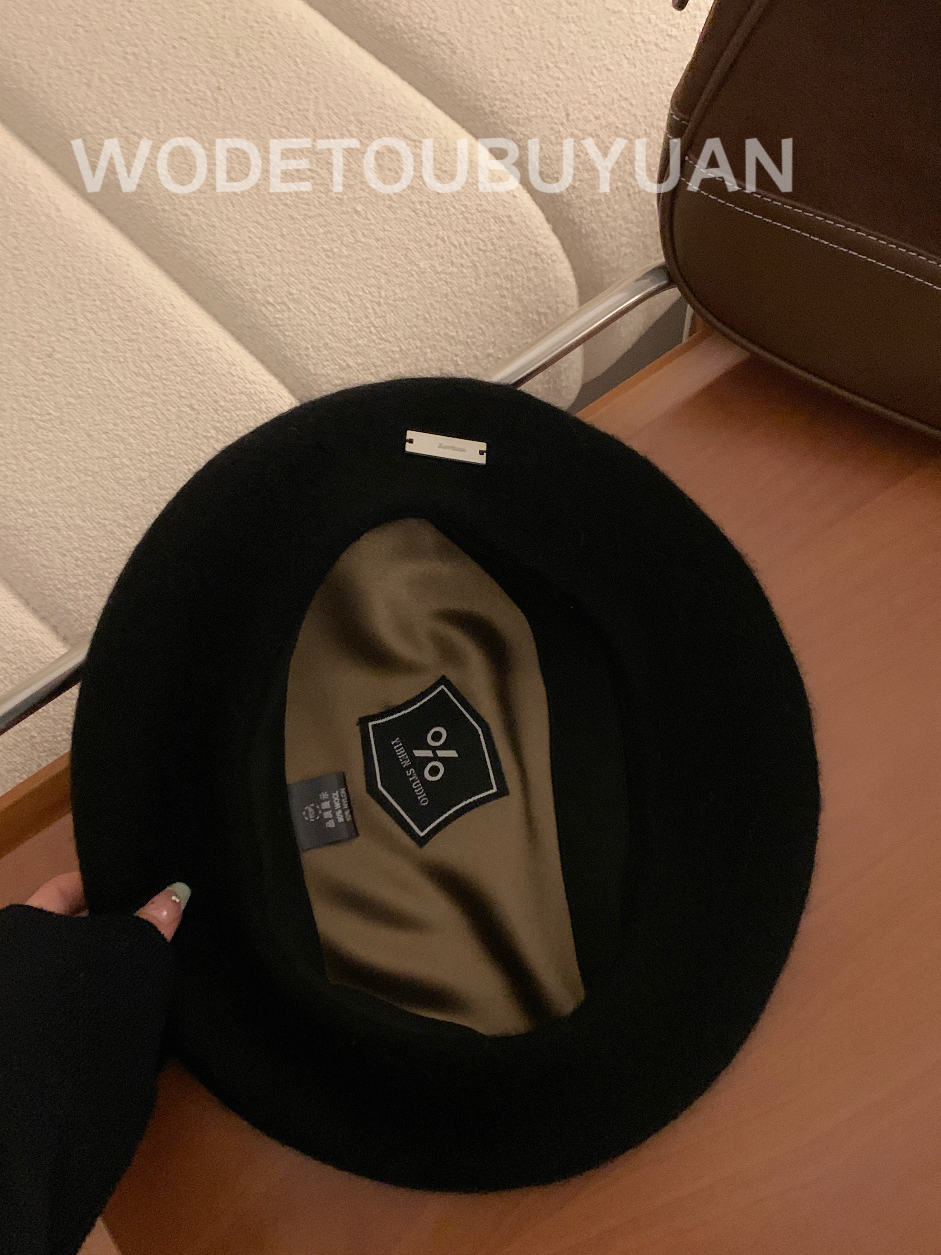 Black Octagonal Painter's Hat Beret for Women - Versatile Autumn Winter Accessory, Flattering Fit for Large Head Circumference