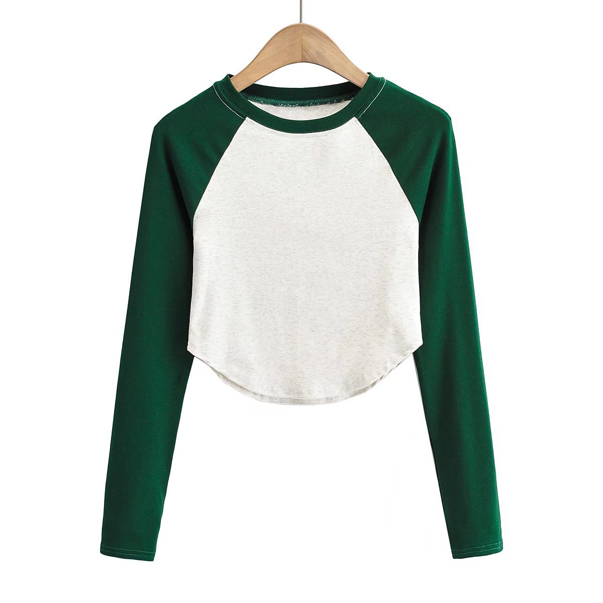 Black Patchwork Long-Sleeve T-Shirt for Women, Jazz Dance Outfit, INS Style Crop Top, Y2K Fashion, Trendy Streetwear Black Patchwork Long-Sleeve T-Shirt for Women, Jazz Dance Outfit, INS Style Crop Top, Y2K Fashion, Trendy Streetwear