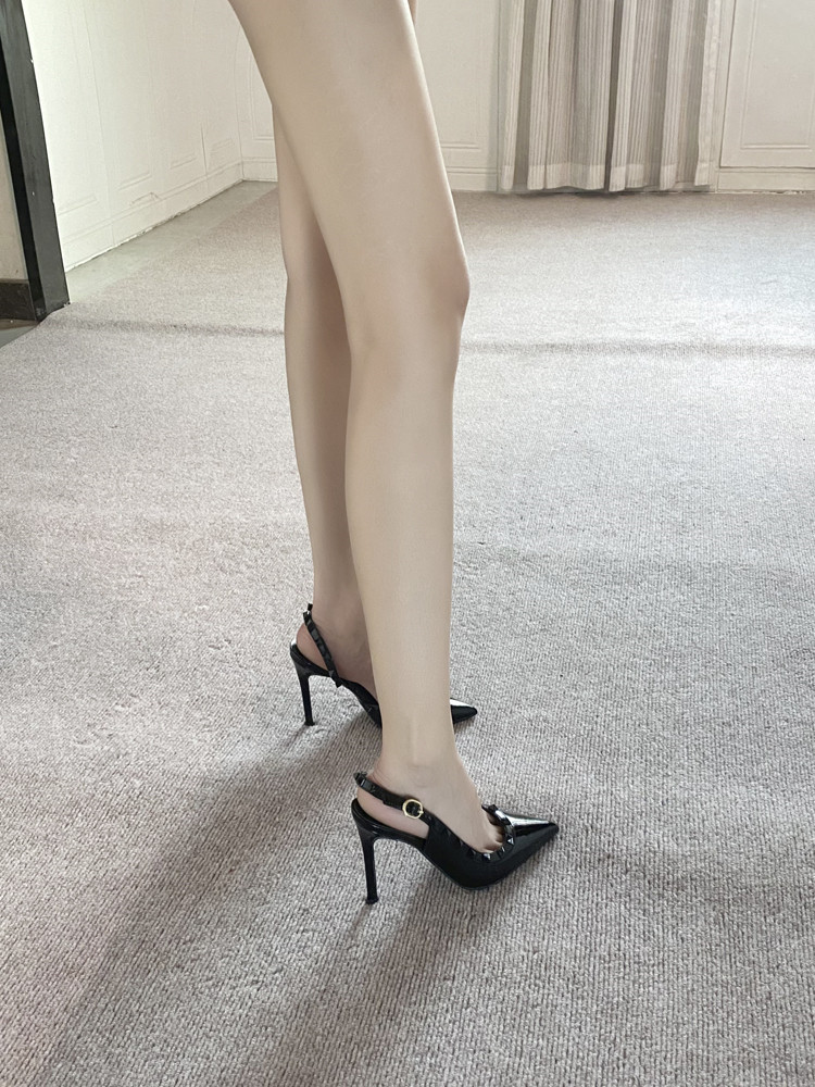 Black Patent Leather Studded Pointed Toe High Heels for Women, Sexy Dominatrix Style Thin Heels, 2025 Fashion Black Patent Leather Studded Pointed Toe High Heels for Women, Sexy Dominatrix Style Thin Heels, 2025 Fashion