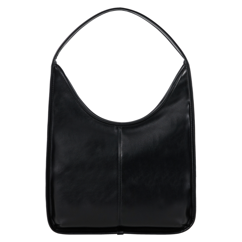Black Swan Minimalist Soft Leather Tote Bag - Wide Shoulder Strap, Stylish Single Shoulder Design, Chic Everyday Accessory