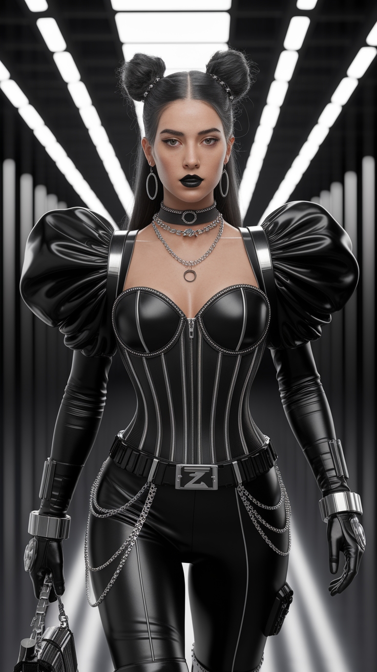 Black Futuristic Fashion: Embrace the Darkness outfit idea
