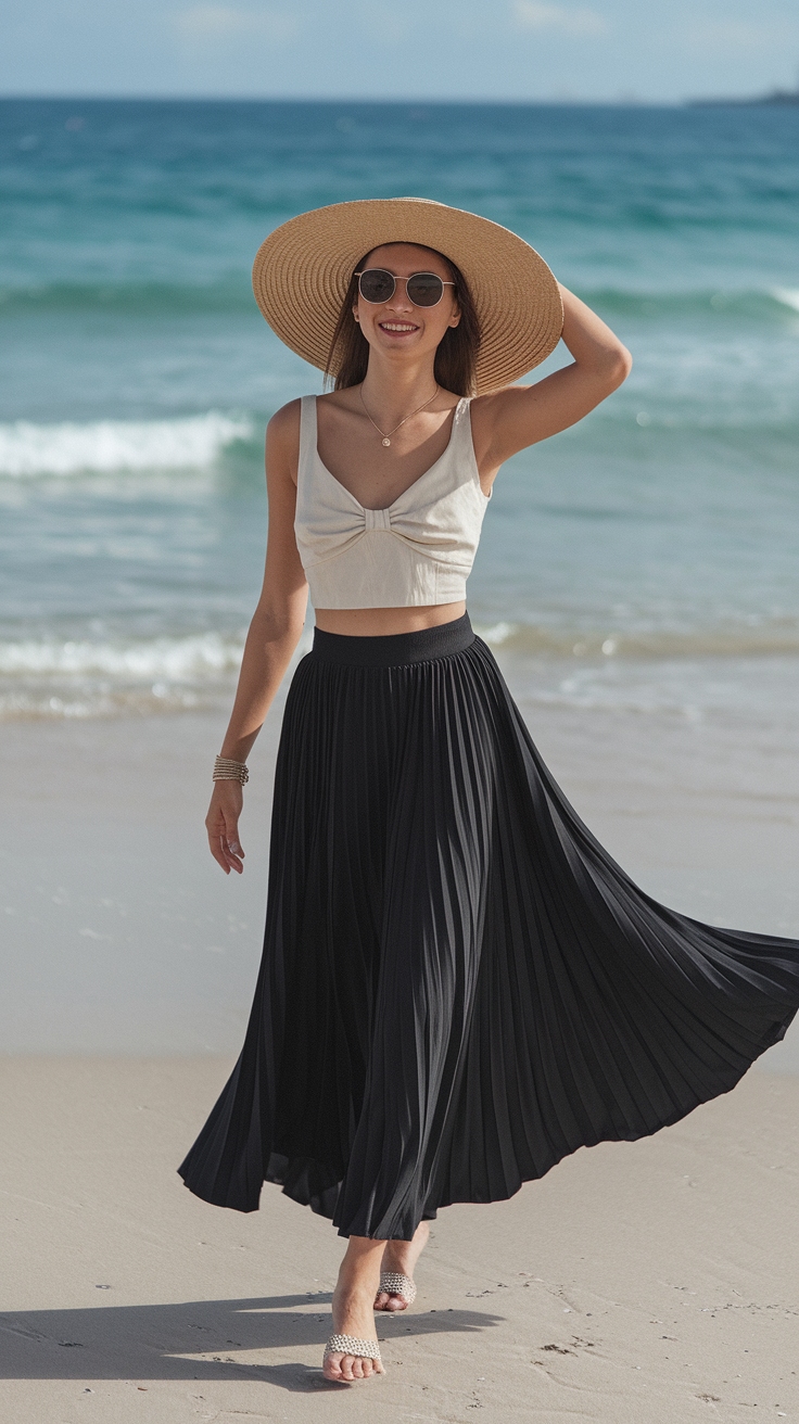 Black Maxi Skirt Outfit Ideas Summer: Stay Cool and Chic outfit idea