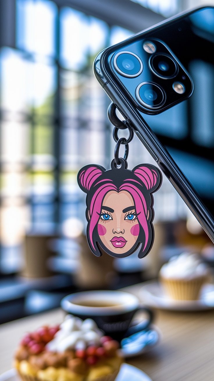 Accessorizing with a Blackpink Phone Charm outfit idea