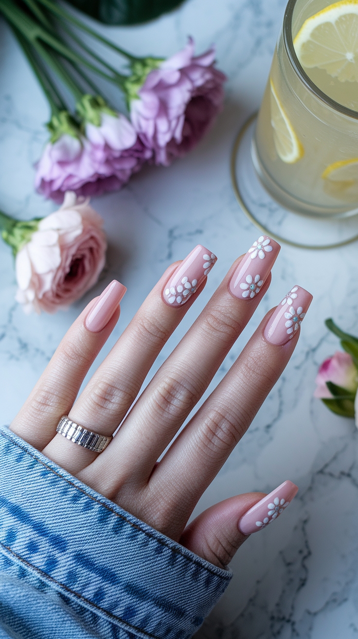 blossom gel nail art