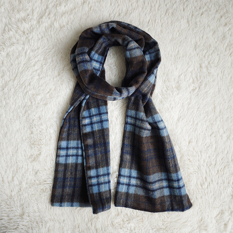 Blue Plaid Woolen Cloak Set with Scarf and Collar - Autumn Winter JK Uniform Style Fashion Cape for a Cozy Look Blue Plaid Woolen Cloak Set with Scarf and Collar - Autumn Winter JK Uniform Style Fashion Cape for a Cozy Look