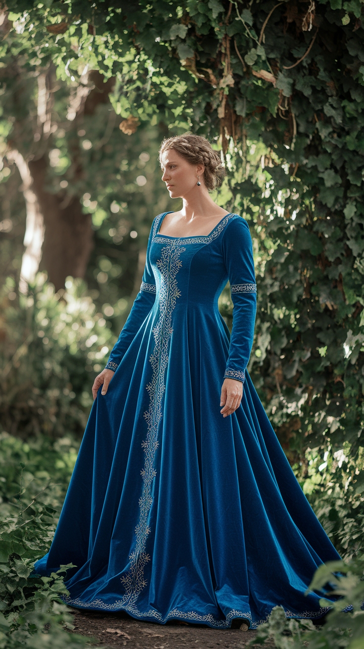 Blue Medieval Dress Styles for Your Next Costume Party outfit idea