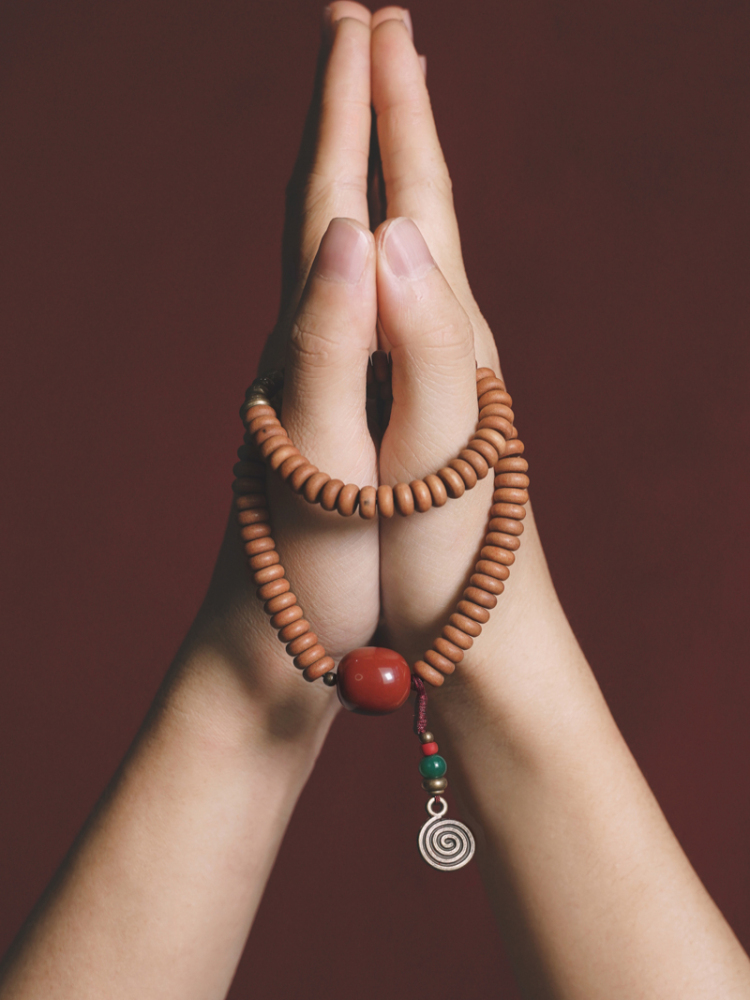 Bohemian Double Circle Sandalwood Bead Bracelet for Women & Men - Retro Ethnic Style Hand Accessory