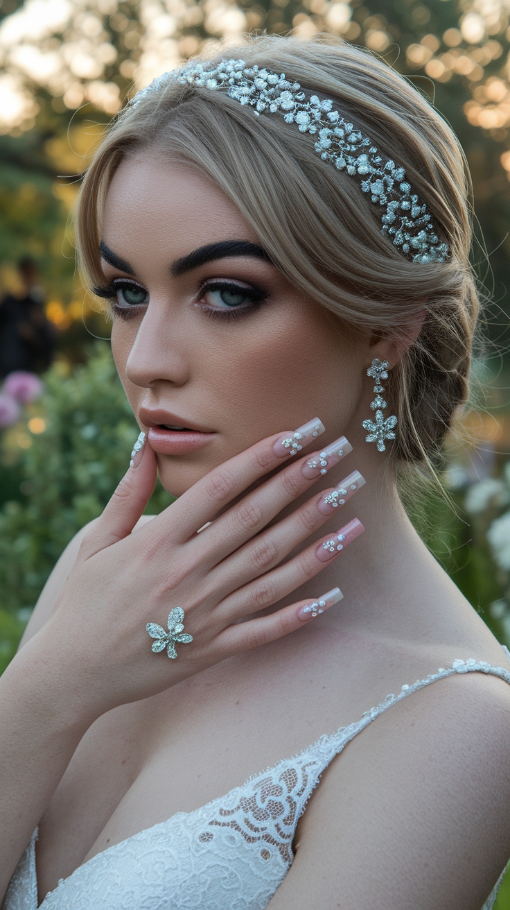 bridal nail extension designs outfit idea