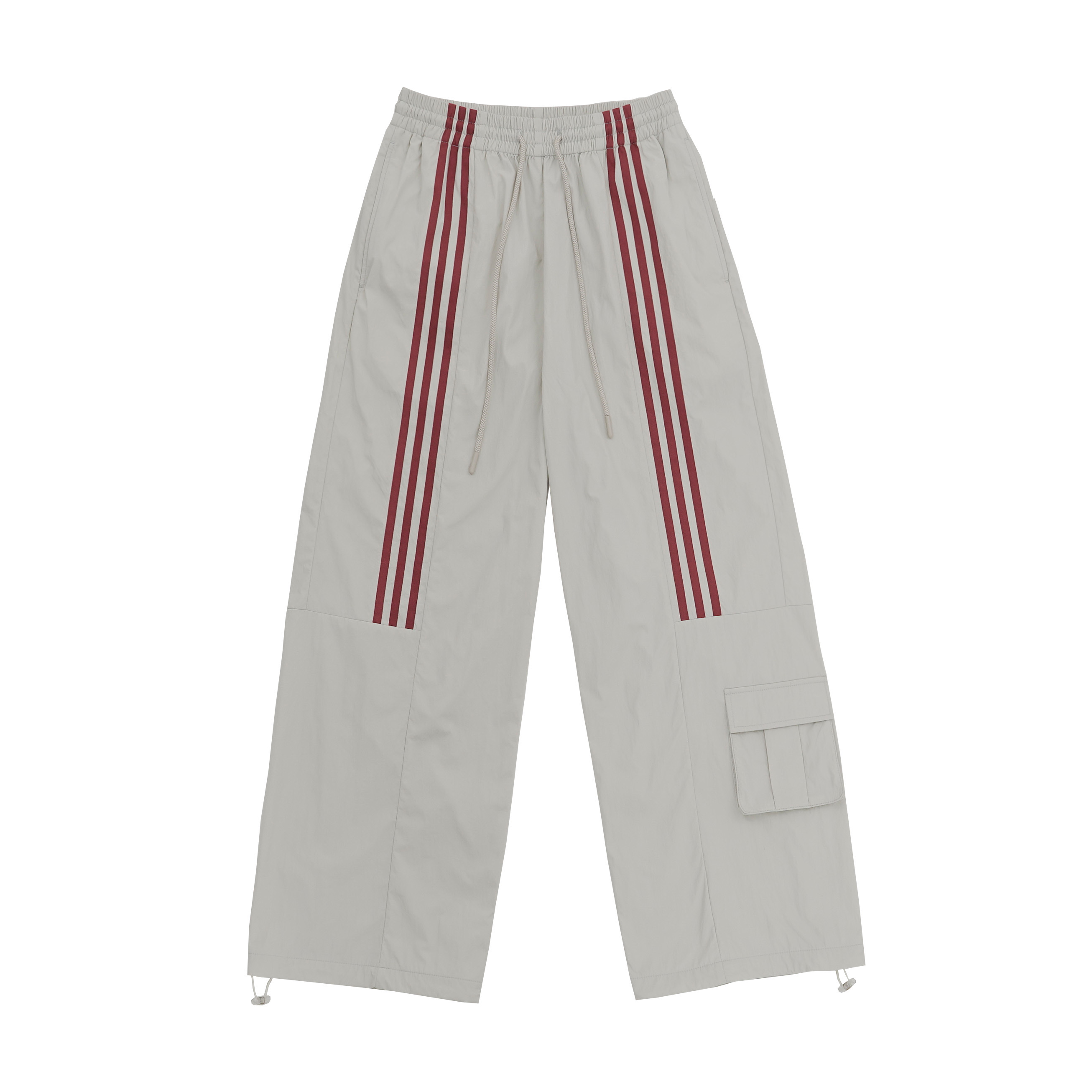 Brown Wide-Leg Casual Pants for Women - Retro Hip-Hop Street Dance Style, Loose Fit, Drawstring Detail, Floor-Length, American-Style Brown Wide-Leg Casual Pants for Women - Retro Hip-Hop Street Dance Style, Loose Fit, Drawstring Detail, Floor-Length, American-Style