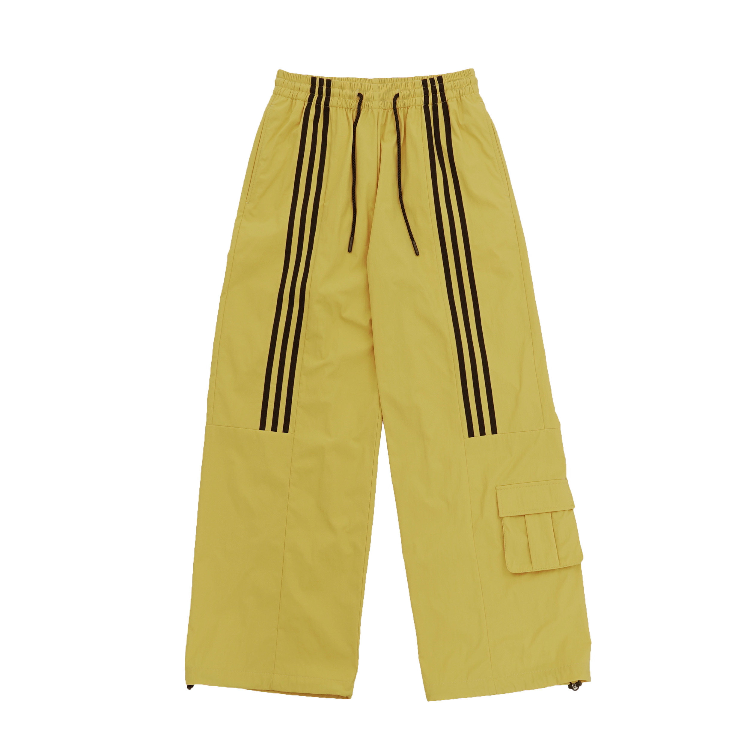 Brown Wide-Leg Casual Pants for Women - Retro Hip-Hop Street Dance Style, Loose Fit, Drawstring Detail, Floor-Length, American-Style Brown Wide-Leg Casual Pants for Women - Retro Hip-Hop Street Dance Style, Loose Fit, Drawstring Detail, Floor-Length, American-Style