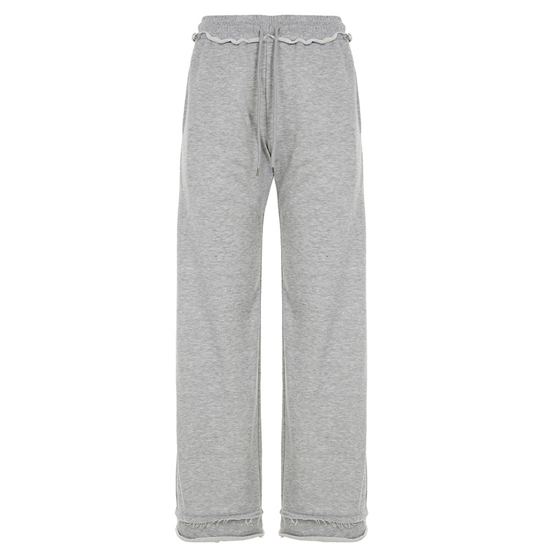 Casual American Style Letter Print Short Hoodie Jacket and High-Waisted Trendy Long Pants Set Casual American Style Letter Print Short Hoodie Jacket and High-Waisted Trendy Long Pants Set