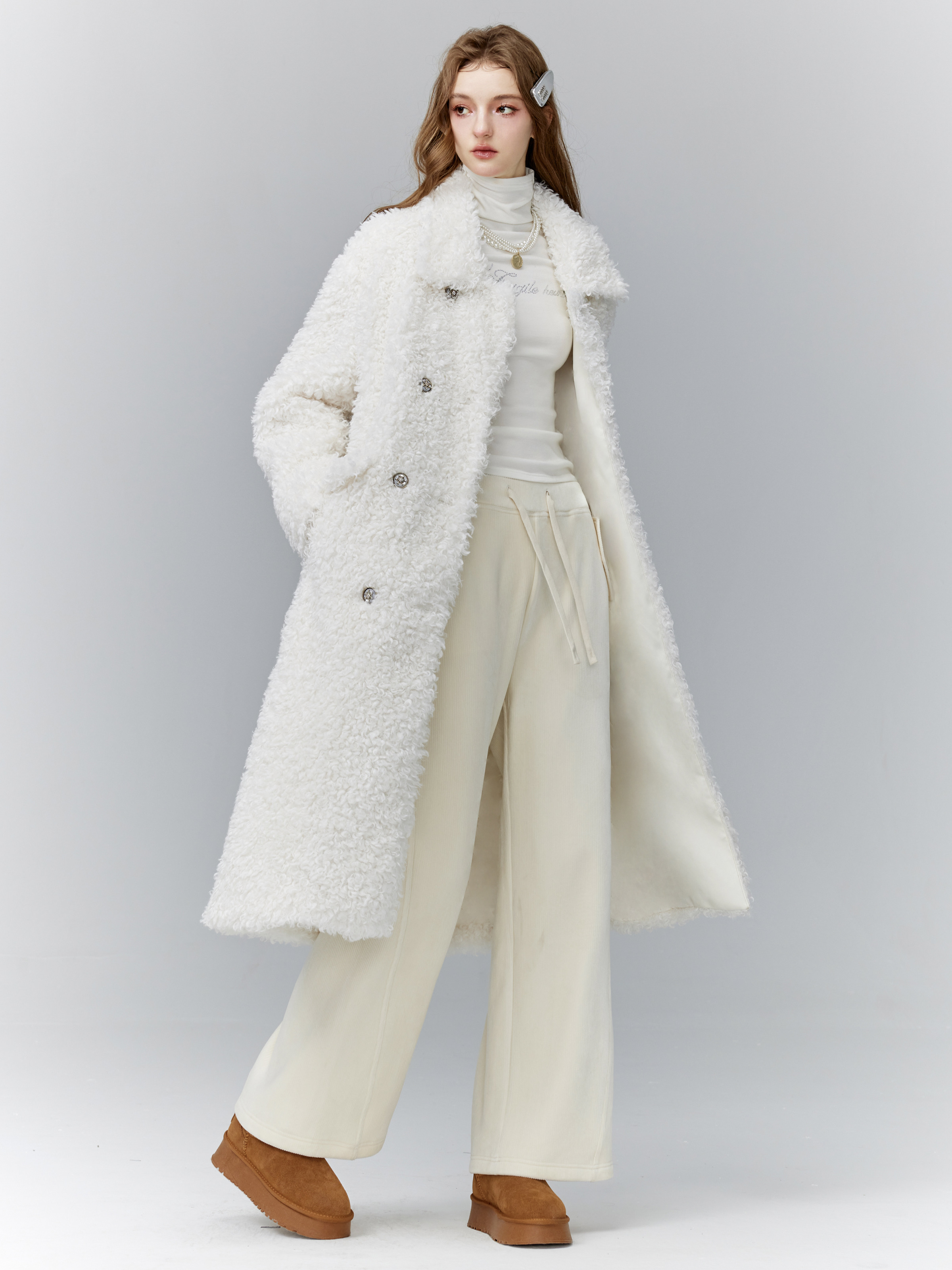 Casual Fleece-Lined Sweatpants for Winter, Versatile Early 80s Commuter Style, Fashionable Comfort Pants Casual Fleece-Lined Sweatpants for Winter, Versatile Early 80s Commuter Style, Fashionable Comfort Pants