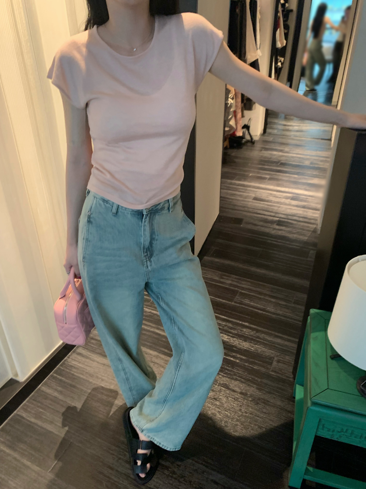 Casual Water-Wash Blue Straight Jeans - Relaxed Fit Slimming Floor-Length Denim Pants for Effortless Style Casual Water-Wash Blue Straight Jeans - Relaxed Fit Slimming Floor-Length Denim Pants for Effortless Style