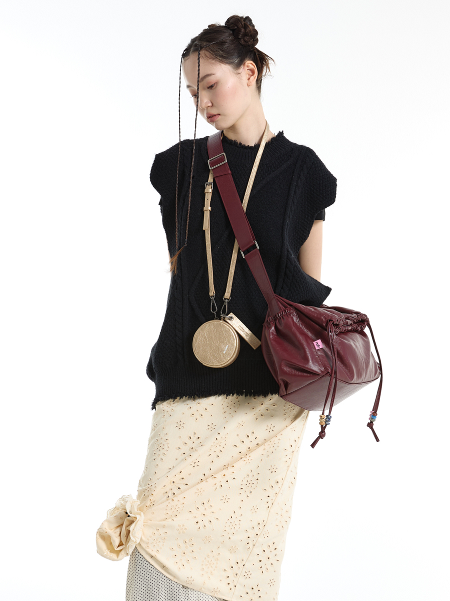 Champagne Bubble Leather Mini Round Bag | Coin & Key Pouch | Stylish Mini Bag for Night Out, Party, Y2K Fashion Champagne Bubble Leather Mini Round Bag | Coin & Key Pouch | Stylish Mini Bag for Night Out, Party, Y2K Fashion