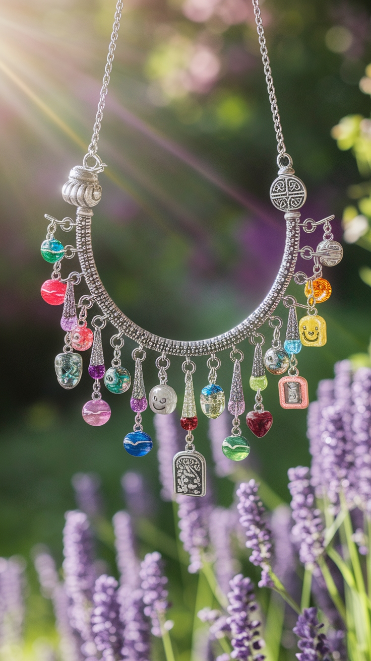 Express Yourself with a Charms Necklace Collection outfit idea