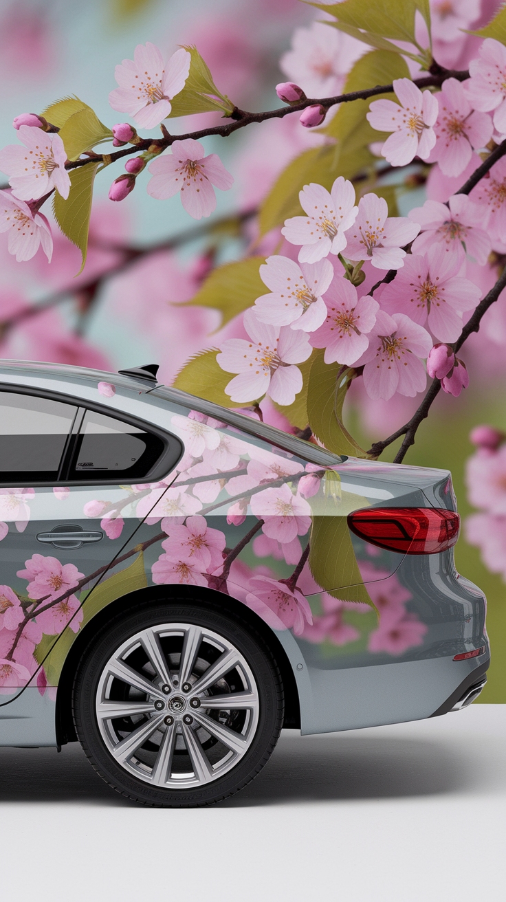 Cherry Blossom Car Wrap: Elevate Your Ride