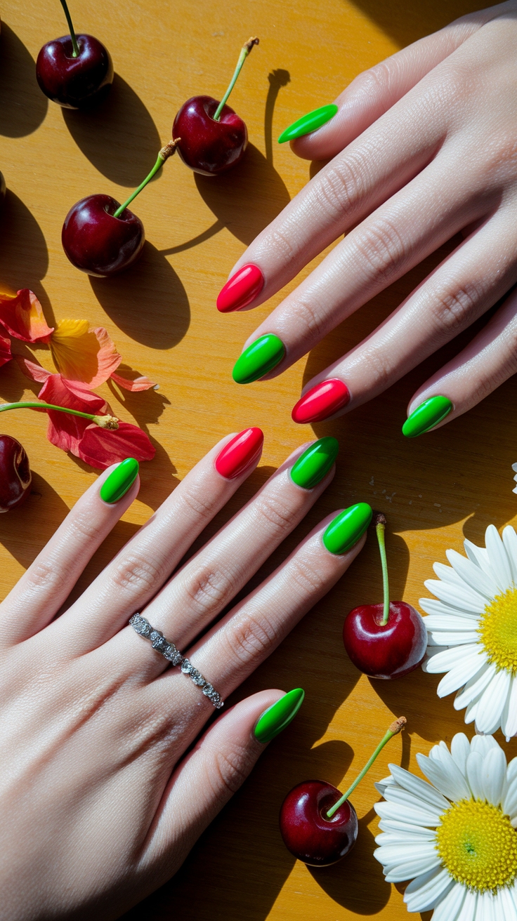 cherry nail designs summer