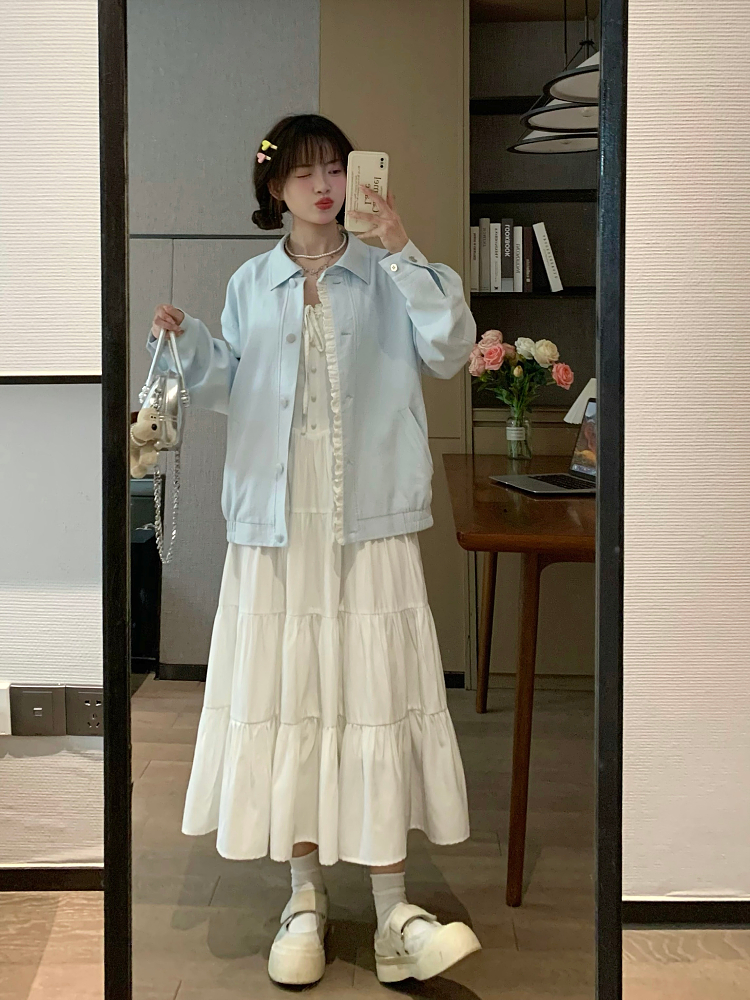Chic High-End Loose Casual Baseball Jacket for Women - Unique Slimming Design for Early Spring Fashion Chic High-End Loose Casual Baseball Jacket for Women - Unique Slimming Design for Early Spring Fashion