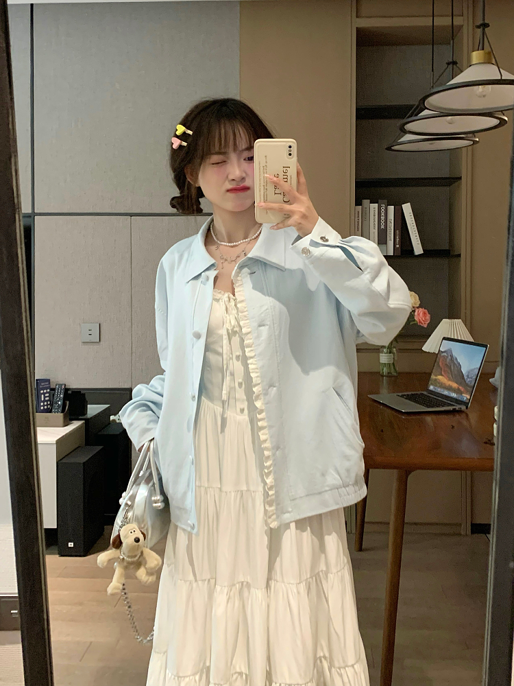 Chic High-End Loose Casual Baseball Jacket for Women - Unique Slimming Design for Early Spring Fashion Chic High-End Loose Casual Baseball Jacket for Women - Unique Slimming Design for Early Spring Fashion