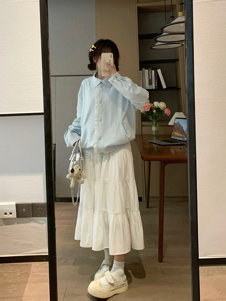 Chic High-End Loose Casual Baseball Jacket for Women - Unique Slimming Design for Early Spring Fashion Chic High-End Loose Casual Baseball Jacket for Women - Unique Slimming Design for Early Spring Fashion