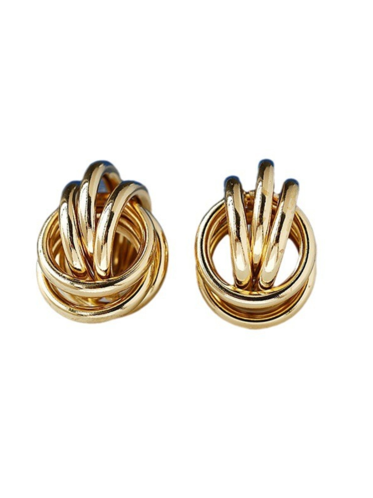 Chic Metal Round Interwoven Earrings - Versatile Fashion Jewelry for Dating, Runway Shows, and Special Occasions Chic Metal Round Interwoven Earrings - Versatile Fashion Jewelry for Dating, Runway Shows, and Special Occasions