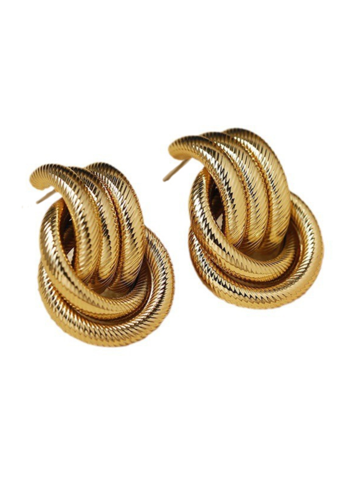 Chic Metal Round Woven Earrings for Women - Versatile European and American Design, Perfect for Birthdays, Gatherings, and Dates Chic Metal Round Woven Earrings for Women - Versatile European and American Design, Perfect for Birthdays, Gatherings, and Dates