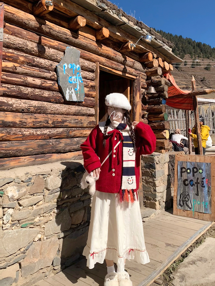 Chic Red Woolen Coat for Women, Sweet Temperament Birthday Sweater, Early Spring Battle Robe, Fragrant Style Top Chic Red Woolen Coat for Women, Sweet Temperament Birthday Sweater, Early Spring Battle Robe, Fragrant Style Top