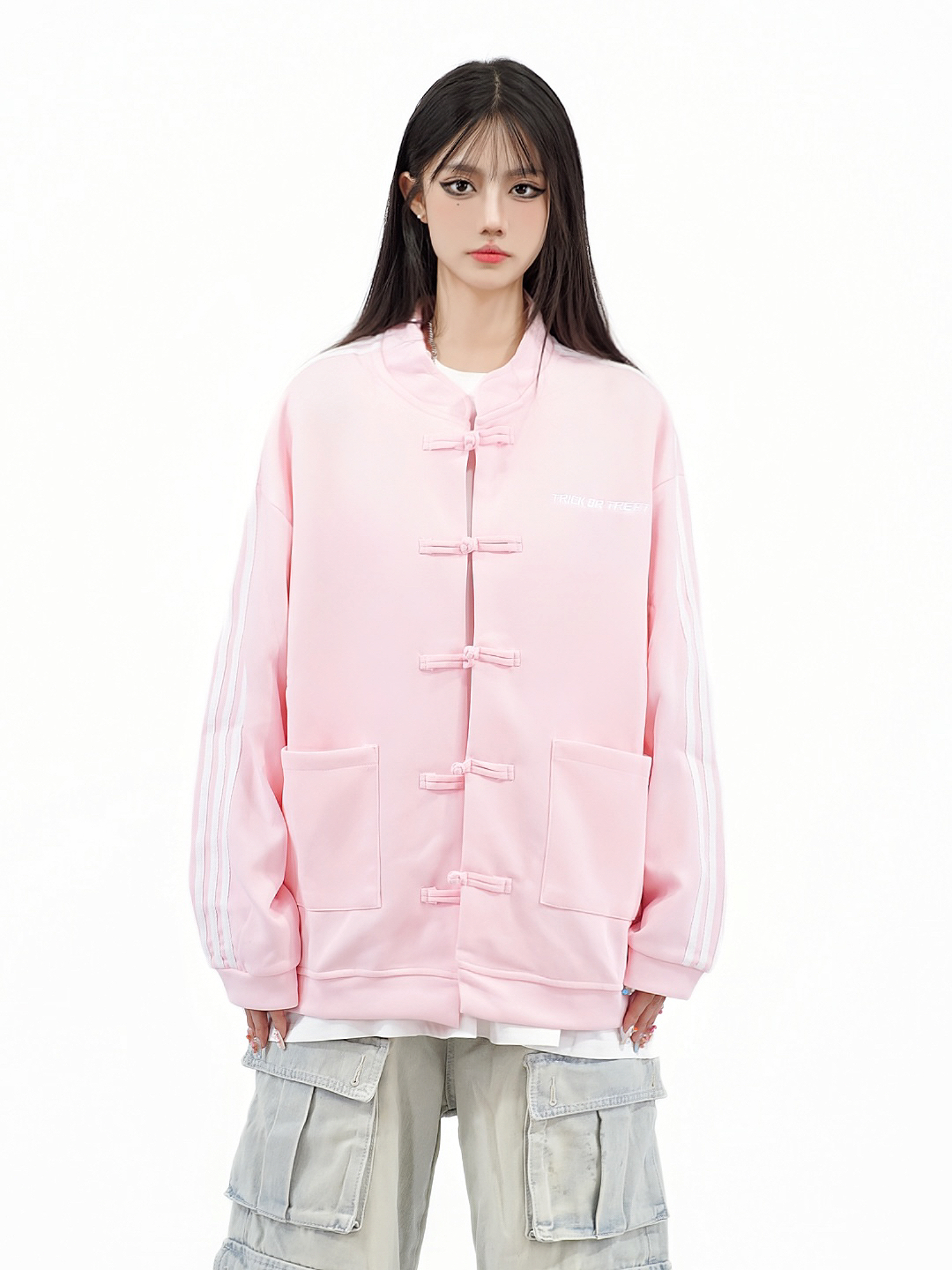 Chinese Style Button Jacket for Couples - Trendy Casual Autumn Top with Amoeba Design - National Trend Fashion Chinese Style Button Jacket for Couples - Trendy Casual Autumn Top with Amoeba Design - National Trend Fashion