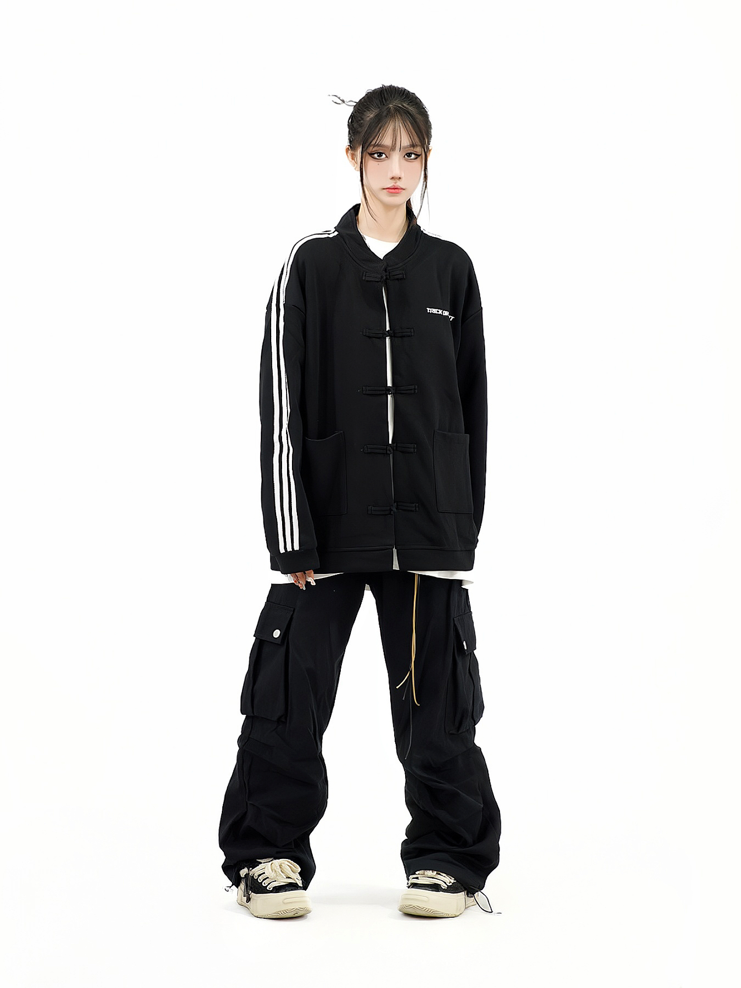 Chinese Style Button Jacket for Couples - Trendy Casual Autumn Top with Amoeba Design - National Trend Fashion Chinese Style Button Jacket for Couples - Trendy Casual Autumn Top with Amoeba Design - National Trend Fashion