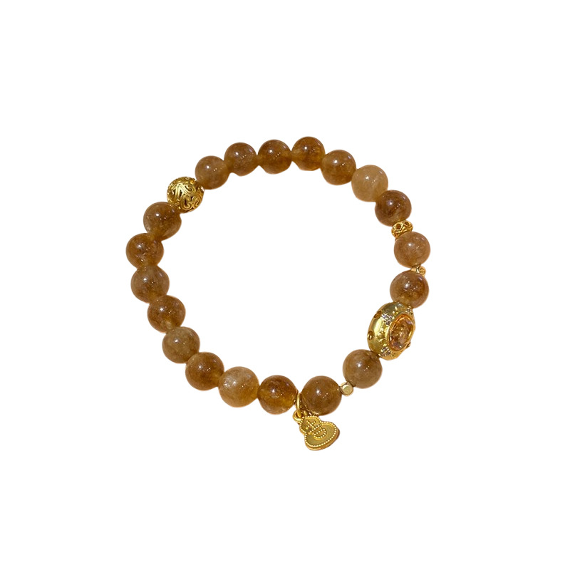 Chinese Style Lotus Seed Gold Tiger Eye Stone Beaded Bracelet - 2025 Niche Fashion Versatile Wristband Accessory Chinese Style Lotus Seed Gold Tiger Eye Stone Beaded Bracelet - 2025 Niche Fashion Versatile Wristband Accessory