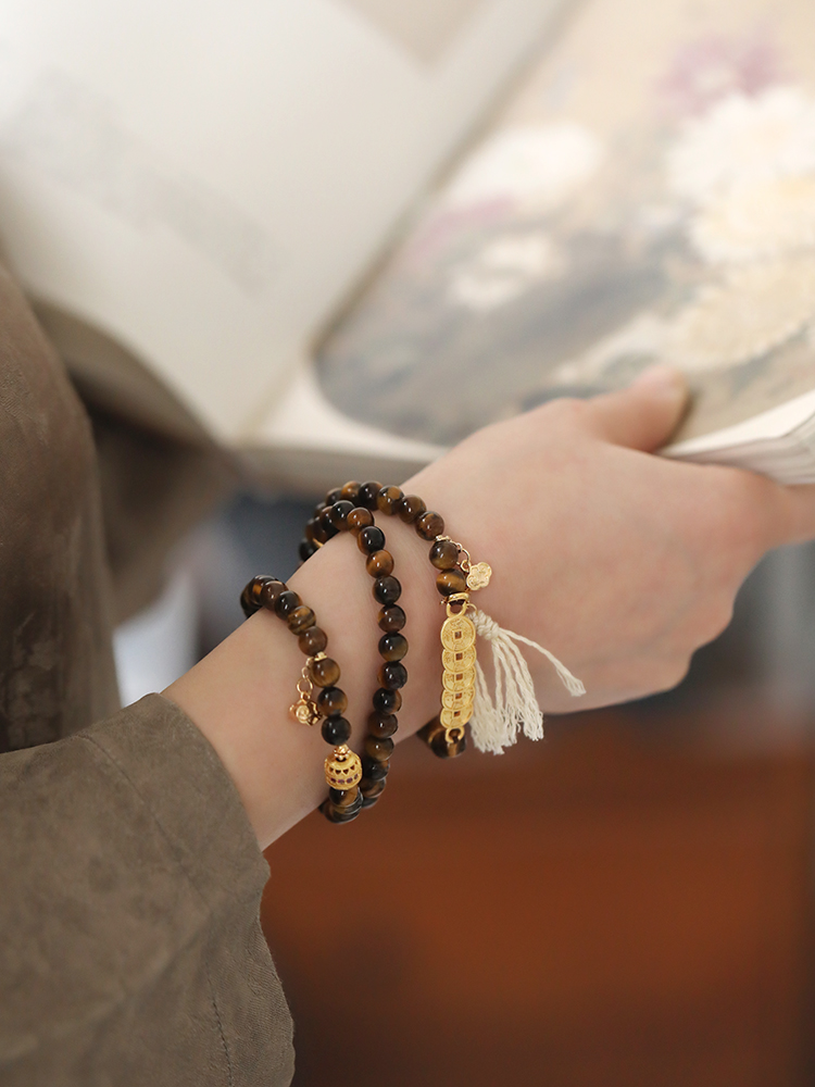 Chinese-Style Retro Bracelet for Women - Elastic Rope Wristband, National Wind Design, Spring Summer Fashion Accessory Chinese-Style Retro Bracelet for Women - Elastic Rope Wristband, National Wind Design, Spring Summer Fashion Accessory