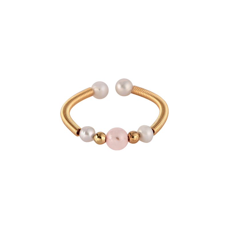 Chinese-Style Strawberry Crystal Pearl Handmade Ring for Women, Adjustable Open Finger Design, Light Luxury High-End Feel Chinese-Style Strawberry Crystal Pearl Handmade Ring for Women, Adjustable Open Finger Design, Light Luxury High-End Feel